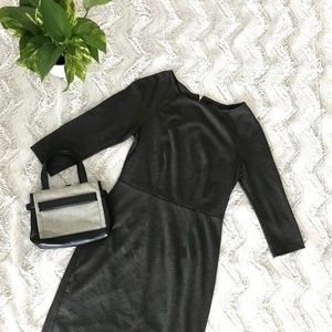 The Limited Grey 3/4 Sleeve Dress Sz 2